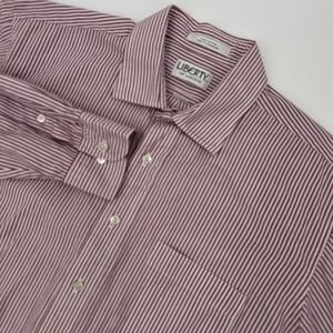 Liberty of London Shirt Mens 16.5 34/35 Striped Button Up Long Sleeve Dress Shir